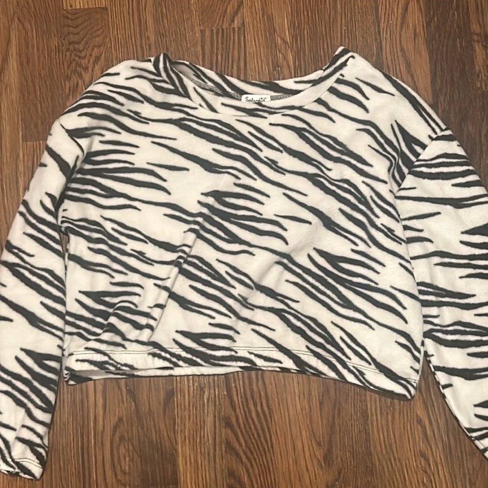 Splendid, Girls, Striped Cropped Sweater, Size 14